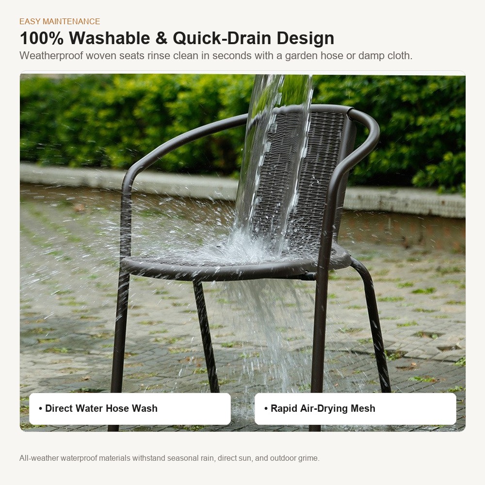 Outdoor Dining Table with 6 Armchairs (7-Piece Set) — photo 2